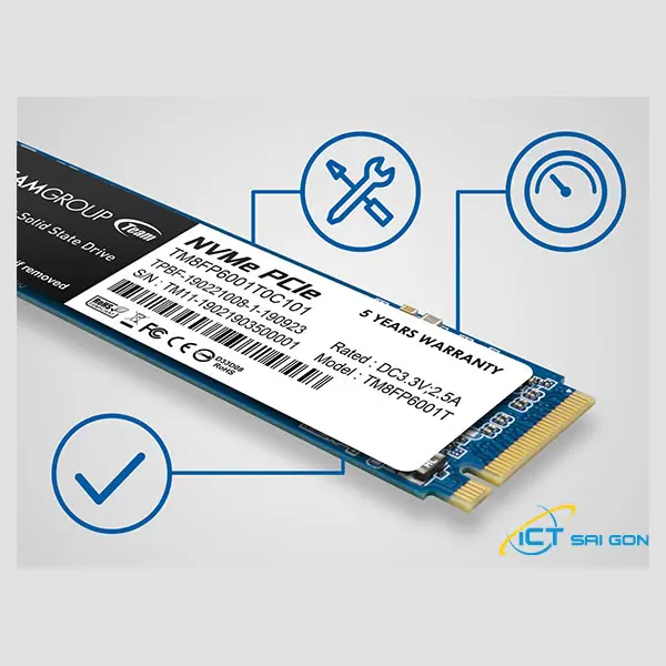 Ổ cứng SSD TeamGroup 256G MP33 M.2 PCIe Gen3x4 - Tốc độ 1,600/1,000 MB/s
