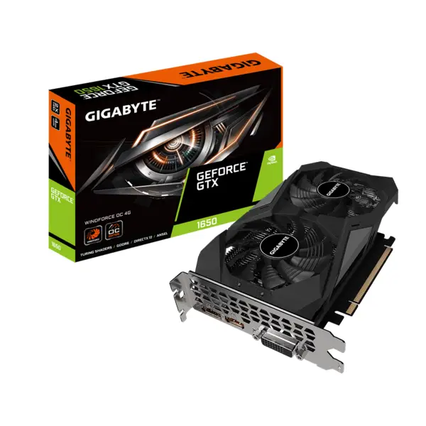 VGA GIGABYTE GeForce GTX 1650 D6 WINDFORCE OC 4GB GDDR6 (GV-N1656WF2OC-4GD)