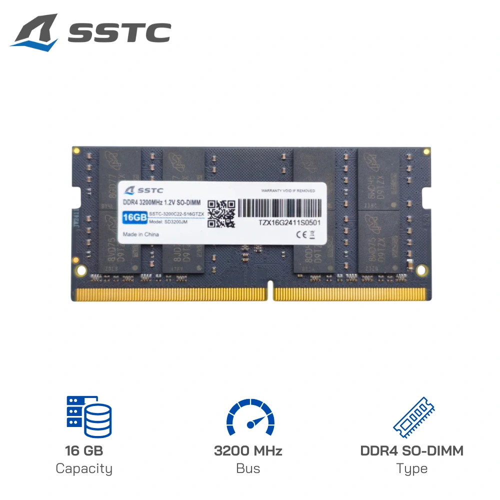 Ram Laptop SSTC 16GB DDR4 SO-DIMM 3200MHz-1.2V (Thương hiệu Mỹ)