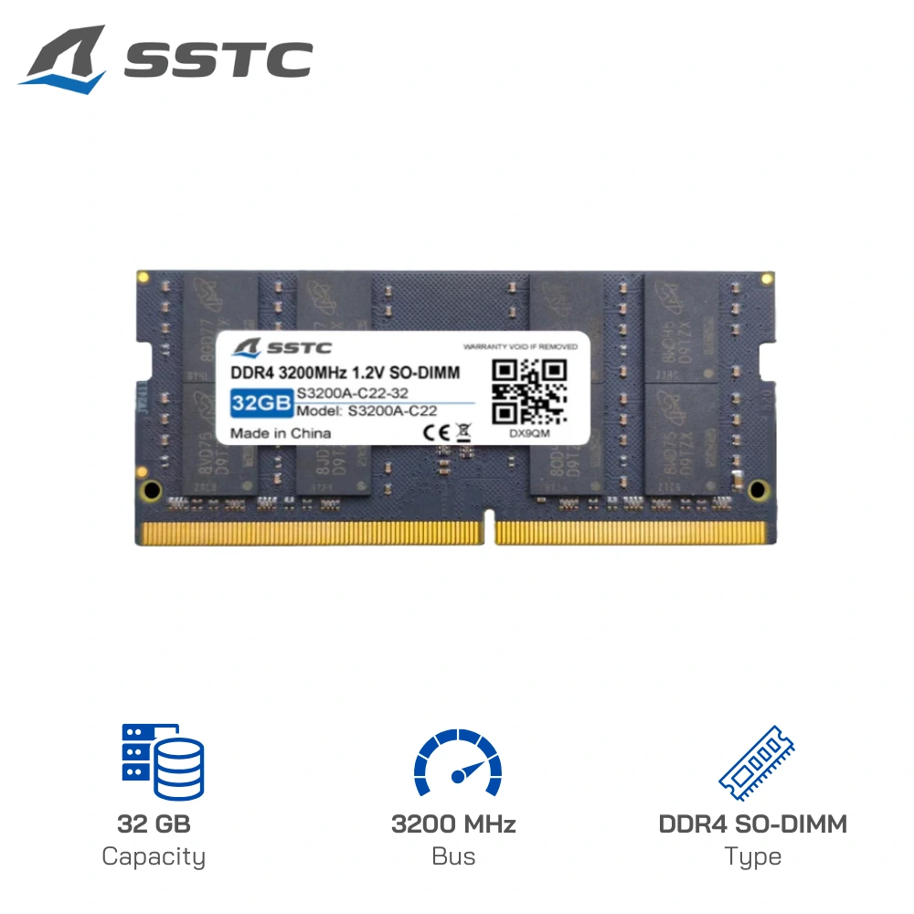 Ram Laptop SSTC 32GB DDR4 SO-DIMM 3200MHz-1.2V (Thương hiệu Mỹ)
