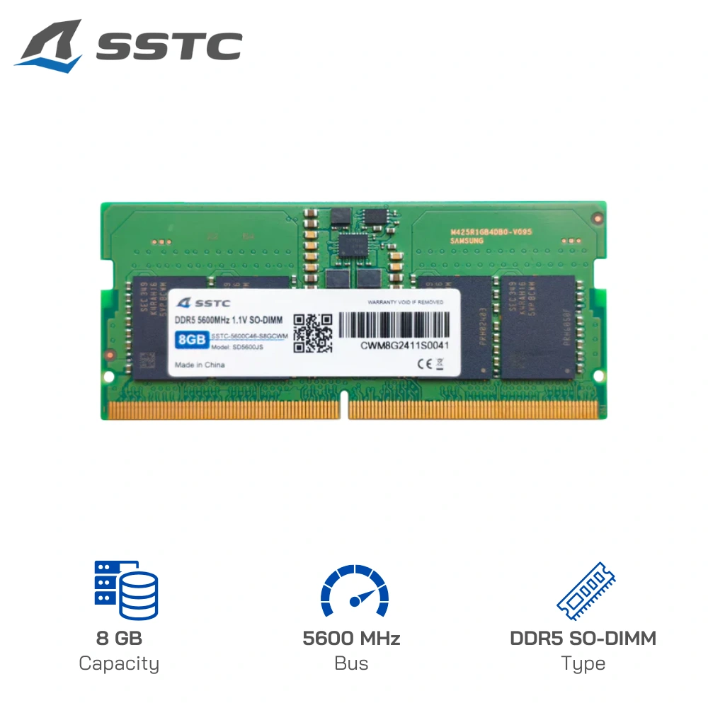 RAM Laptop SSTC 8GB DDR5 SO-DIMM 5600MHz-1.1V Chính hãng