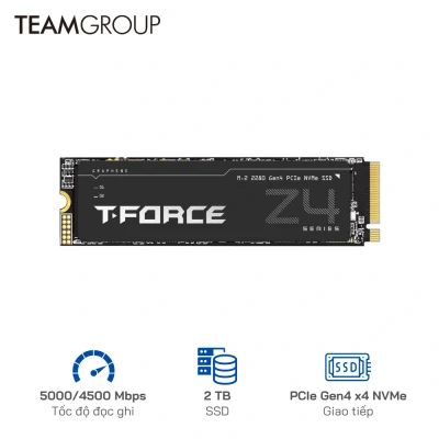 Ổ cứng SSD TeamGroup 2TB Z44A5 PCIe Gen4 x 4 NVME - Tốc độ 5000/4500 MB