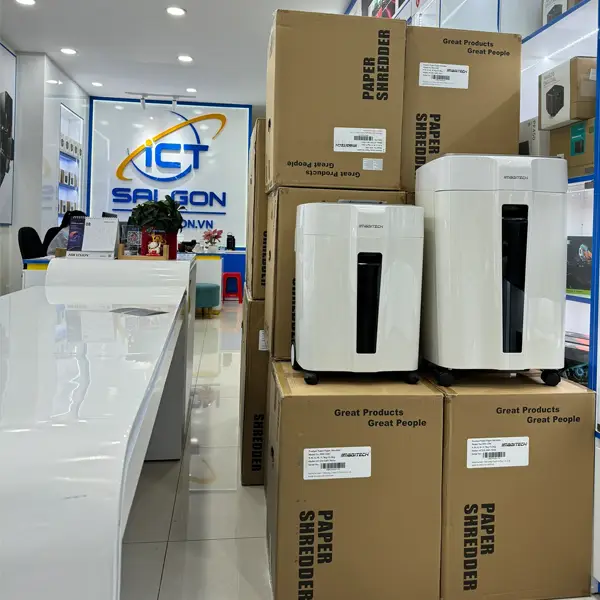 Máy hủy giấy Magitech DM-120C, Hủy Vụn 10-12 Tờ/Lần - Khổ Giấy A4, Tốc độ hủy : 2.0m/min