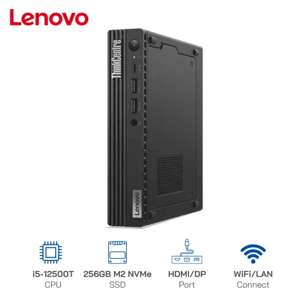 Máy bộ Mini PC Lenovo ThinkCentre M70q Gen 3 Tiny Core i5-12500T, Ram 16GB, SSD 256GB, Wifi