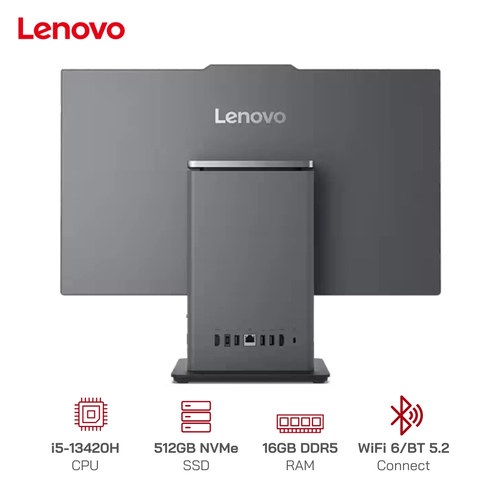 PC Lenovo ThinkCentre Neo 50a 24 Gen5 AIO, Core i5-13420H, Ram 16GB, SSD 512GB, Màn hình 23.8 inch FHD, 12SC0025VA