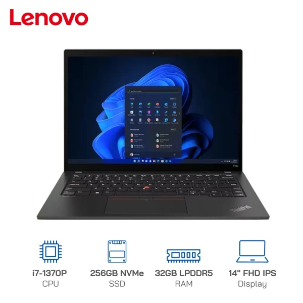 Laptop Lenovo ThinkPad T14s Gen 4, Core i7-1370P, Ram 32GB, SSD 256GB, Màn hình 14 inch, Wifi 6