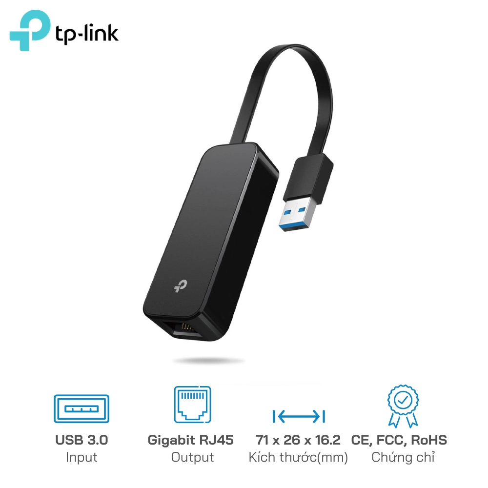 TP-Link UE306 | Bộ chuyển đổi USB 3.0 sang LAN RJ45 Gigabit