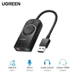 Cáp Chuyển đổi cổng USB 2.0 sang Audio 3.5mm kèm Mic, Ugreen CM129 40964