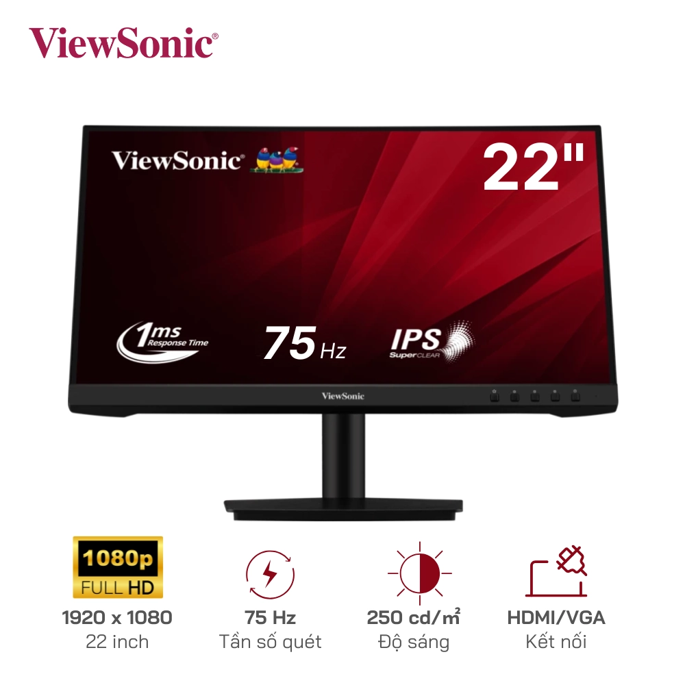 Màn hình Viewsonic 22" VA2209-H (1920 x 1080/IPS/75Hz/4 ms/Adaptive Sync)