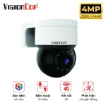 Camera IP 4G AI VisionCop VSC-IP00408RA-SLG 4.0 MP, nhìn ban đêm có màu, đàm thoại 2 chiều