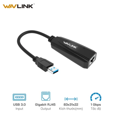 Cáp USB to Lan WAVLINK WS-NWU 326G 3.0 1G