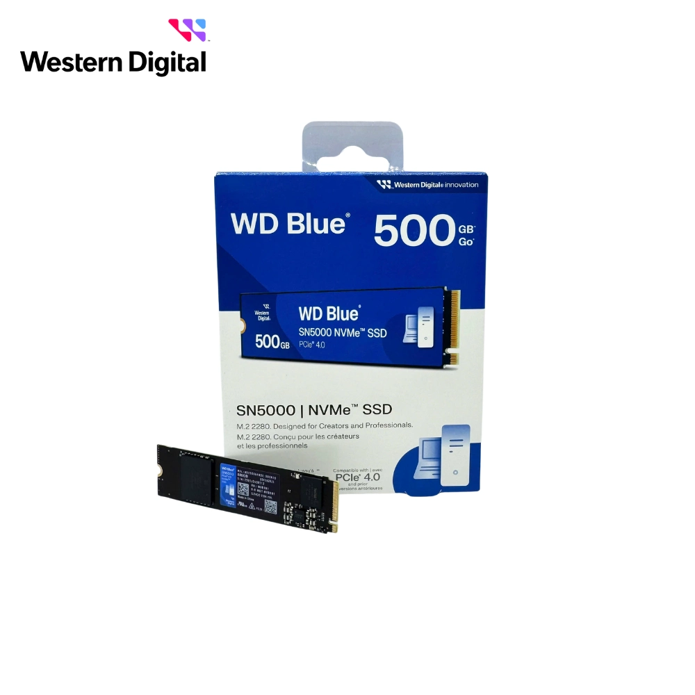 Ổ SSD Western Digital Blue SN5000 WDS500G4B0E 500GB (NVMe PCIe/ Gen4x4 M2.2280/ 5000MB/s/ 4000MB/s)