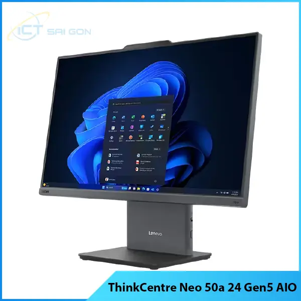 PC Lenovo ThinkCentre Neo 50a 24 Gen5 AIO, Core i5-13420H, Ram 16GB, SSD 512GB, Màn hình 23.8 inch FHD, 12SC0025VA