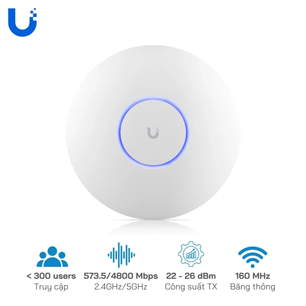 Bộ phát wifi UniFi 6 Pro (U6-Pro) - Chính Hãng Kết Nối 300 User