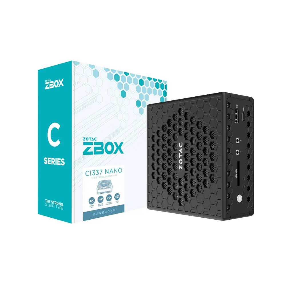 Mini PC Zotac Nano CI337 Cpu N100, Ram 8GB DDR5, SSD 256GB, WIFI+BT, HDMI, DisplayPort, USB-C, ZBOX-CI337NANO-BE1
